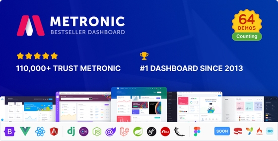 Metronic | Bootstrap HTML, VueJS, React, Angular, Asp.Net, Django & Laravel Admin Dashboard Template