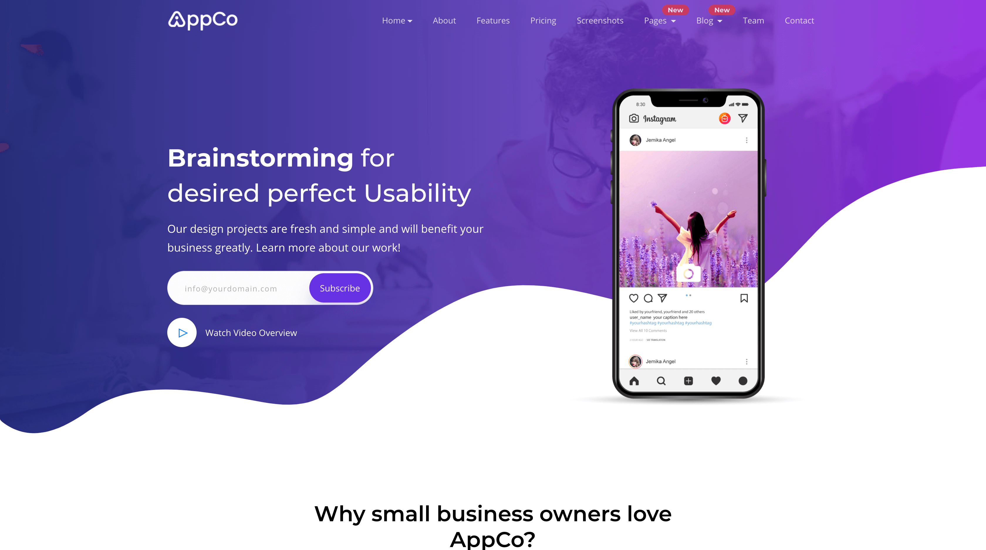 React Landing Page Template