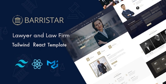 Barristar – Tailwind CSS Lawyer and Attorney React Template