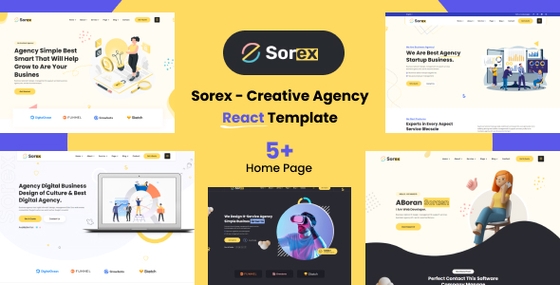 Sorex - React Creative Agency & React Portfolio Template