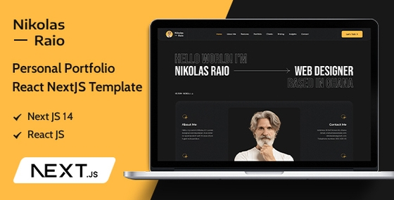 Nikolas Raio – Personal Portfolio React NextJS Template