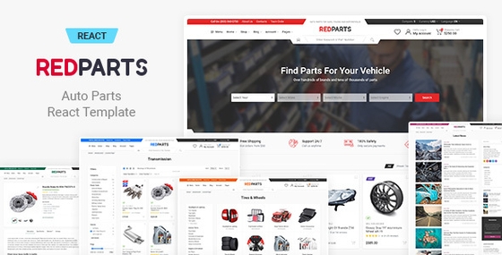 RedParts - Auto Parts React eCommerce Template